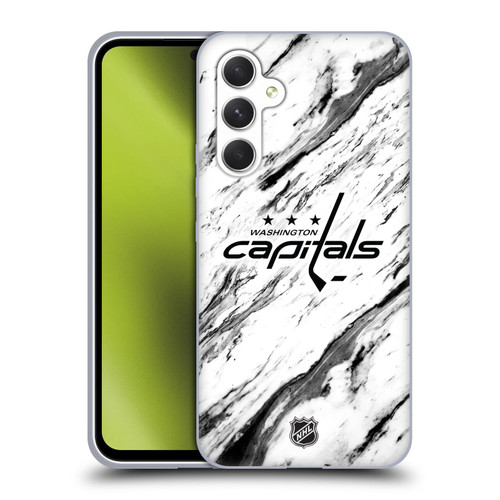 NHL Washington Capitals Marble Soft Gel Case for Samsung Galaxy A54 5G