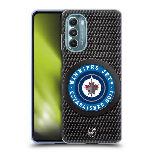 NHL Winnipeg Jets Puck Texture Soft Gel Case for Motorola Moto G Stylus 5G (2022)