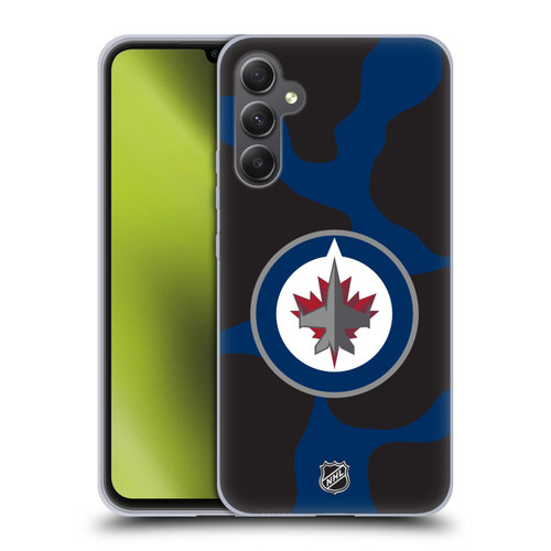 NHL Winnipeg Jets Cow Pattern Soft Gel Case for Samsung Galaxy A34 5G