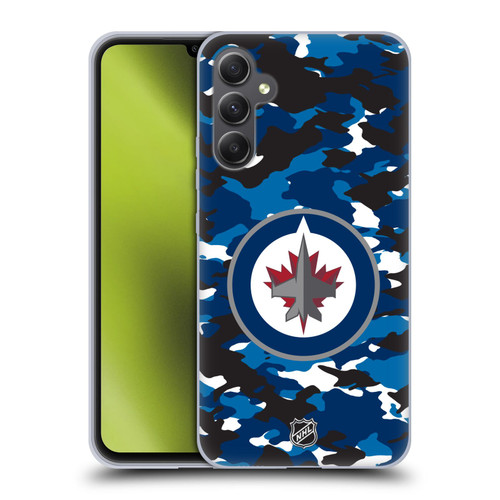 NHL Winnipeg Jets Camouflage Soft Gel Case for Samsung Galaxy A34 5G