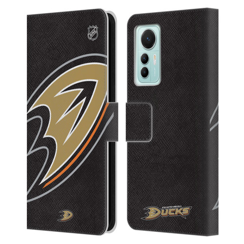 NHL Anaheim Ducks Oversized Leather Book Wallet Case Cover For Xiaomi 12 Lite