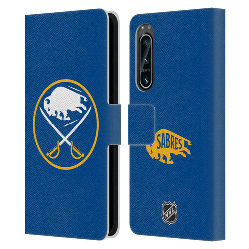 NHL Buffalo Sabres Plain Leather Book Wallet Case Cover For Sony Xperia 5 IV