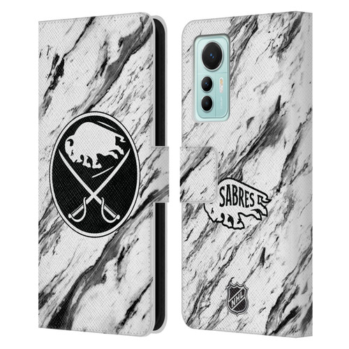 NHL Buffalo Sabres Marble Leather Book Wallet Case Cover For Xiaomi 12 Lite