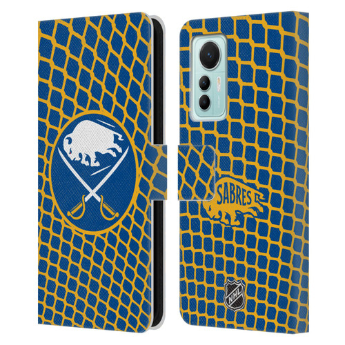 NHL Buffalo Sabres Net Pattern Leather Book Wallet Case Cover For Xiaomi 12 Lite