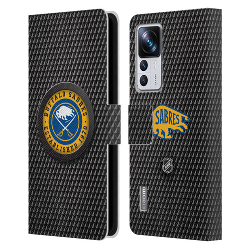 NHL Buffalo Sabres Puck Texture Leather Book Wallet Case Cover For Xiaomi 12T Pro