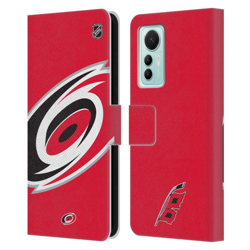 NHL Carolina Hurricanes Oversized Leather Book Wallet Case Cover For Xiaomi 12 Lite