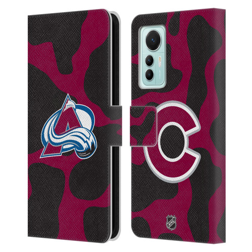 NHL Colorado Avalanche Cow Pattern Leather Book Wallet Case Cover For Xiaomi 12 Lite