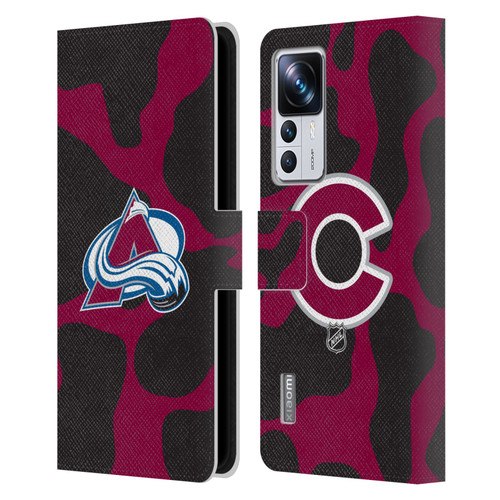 NHL Colorado Avalanche Cow Pattern Leather Book Wallet Case Cover For Xiaomi 12T Pro