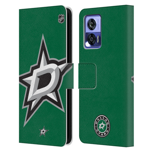 NHL Dallas Stars Oversized Leather Book Wallet Case Cover For Motorola Edge 30 Neo 5G
