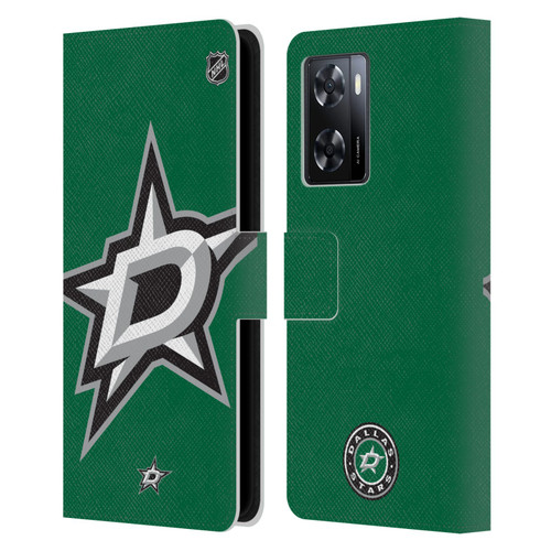NHL Dallas Stars Oversized Leather Book Wallet Case Cover For OPPO A57s