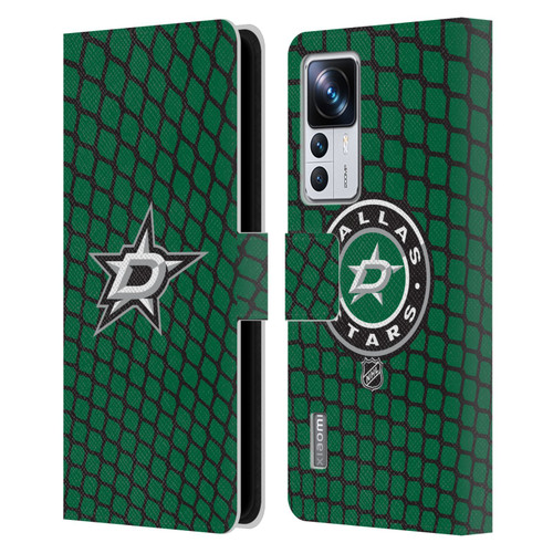 NHL Dallas Stars Net Pattern Leather Book Wallet Case Cover For Xiaomi 12T Pro