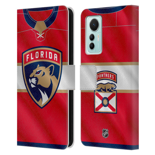 NHL Florida Panthers Jersey Leather Book Wallet Case Cover For Xiaomi 12 Lite