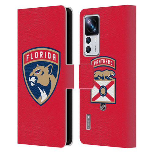 NHL Florida Panthers Plain Leather Book Wallet Case Cover For Xiaomi 12T Pro