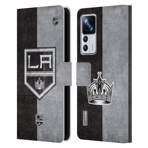 NHL Los Angeles Kings Half Distressed Leather Book Wallet Case Cover For Xiaomi 12T Pro