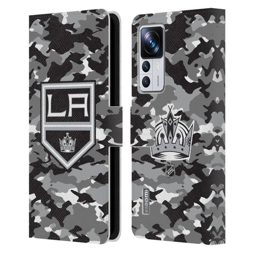 NHL Los Angeles Kings Camouflage Leather Book Wallet Case Cover For Xiaomi 12T Pro