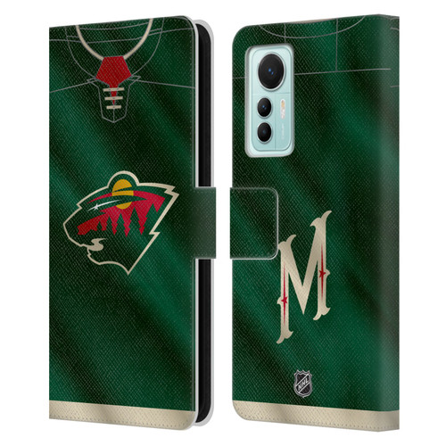 NHL Minnesota Wild Jersey Leather Book Wallet Case Cover For Xiaomi 12 Lite