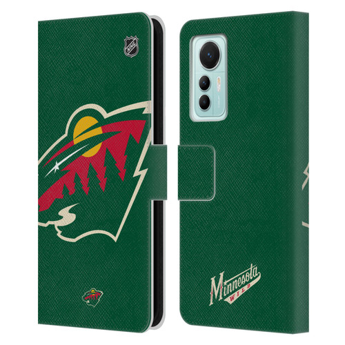 NHL Minnesota Wild Oversized Leather Book Wallet Case Cover For Xiaomi 12 Lite