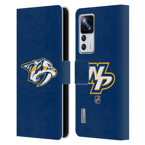 NHL Nashville Predators Plain Leather Book Wallet Case Cover For Xiaomi 12T Pro
