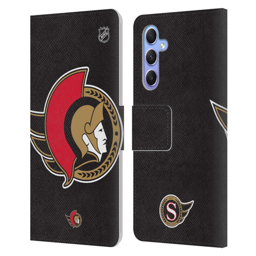 NHL Ottawa Senators Oversized Leather Book Wallet Case Cover For Samsung Galaxy A34 5G