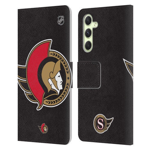 NHL Ottawa Senators Oversized Leather Book Wallet Case Cover For Samsung Galaxy A54 5G