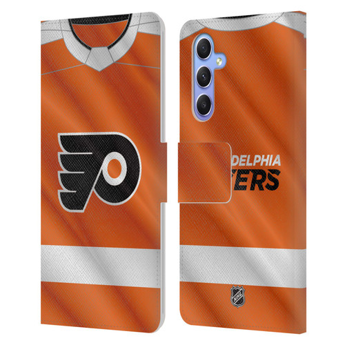 NHL Philadelphia Flyers Jersey Leather Book Wallet Case Cover For Samsung Galaxy A34 5G