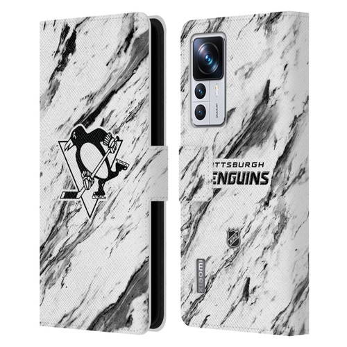 NHL Pittsburgh Penguins Marble Leather Book Wallet Case Cover For Xiaomi 12T Pro