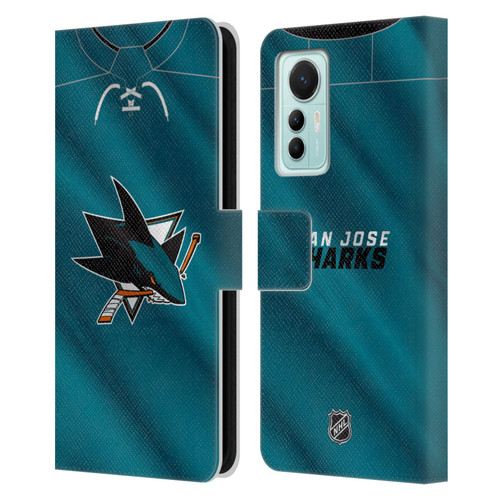 NHL San Jose Sharks Jersey Leather Book Wallet Case Cover For Xiaomi 12 Lite