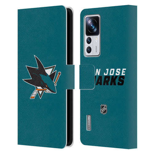 NHL San Jose Sharks Plain Leather Book Wallet Case Cover For Xiaomi 12T Pro