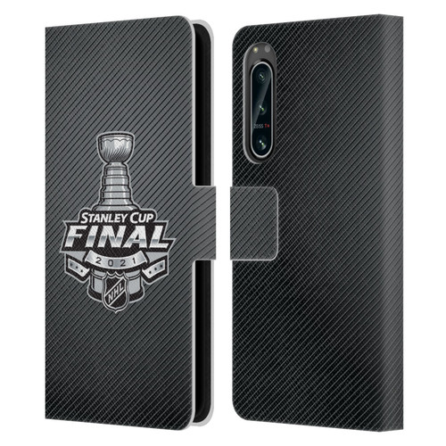NHL 2021 Stanley Cup Final Stripes Leather Book Wallet Case Cover For Sony Xperia 5 IV