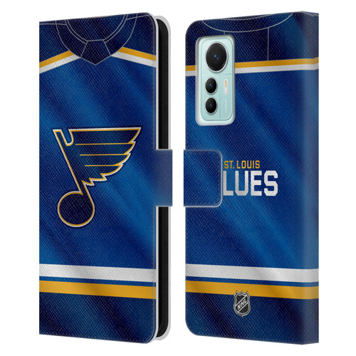 NHL St Louis Blues Jersey Leather Book Wallet Case Cover For Xiaomi 12 Lite