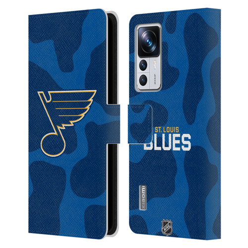NHL St Louis Blues Cow Pattern Leather Book Wallet Case Cover For Xiaomi 12T Pro