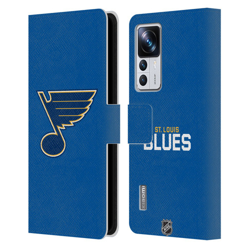 NHL St Louis Blues Plain Leather Book Wallet Case Cover For Xiaomi 12T Pro