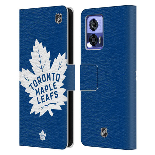 NHL Toronto Maple Leafs Oversized Leather Book Wallet Case Cover For Motorola Edge 30 Neo 5G