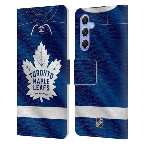 NHL Toronto Maple Leafs Jersey Leather Book Wallet Case Cover For Samsung Galaxy A34 5G