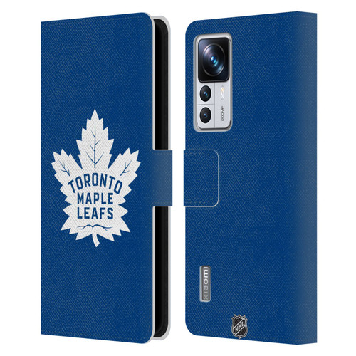 NHL Toronto Maple Leafs Plain Leather Book Wallet Case Cover For Xiaomi 12T Pro