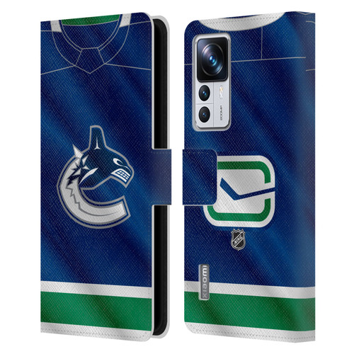NHL Vancouver Canucks Jersey Leather Book Wallet Case Cover For Xiaomi 12T Pro