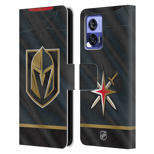 NHL Vegas Golden Knights Jersey Leather Book Wallet Case Cover For Motorola Edge 30 Neo 5G