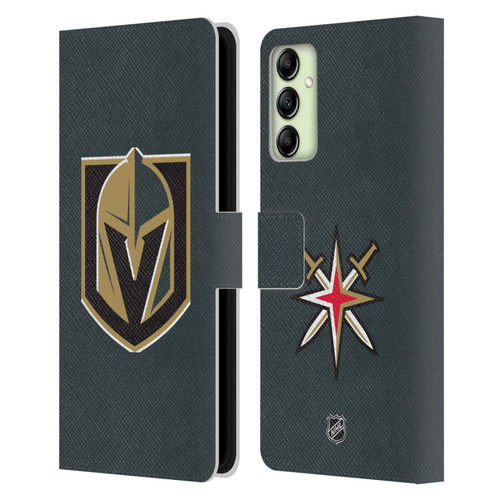 NHL Vegas Golden Knights Plain Leather Book Wallet Case Cover For Samsung Galaxy A14 5G