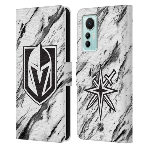 NHL Vegas Golden Knights Marble Leather Book Wallet Case Cover For Xiaomi 12 Lite