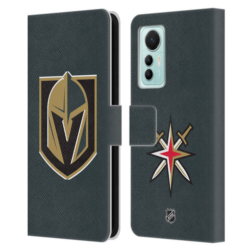 NHL Vegas Golden Knights Plain Leather Book Wallet Case Cover For Xiaomi 12 Lite