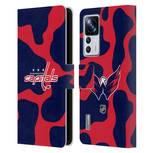 NHL Washington Capitals Cow Pattern Leather Book Wallet Case Cover For Xiaomi 12T Pro