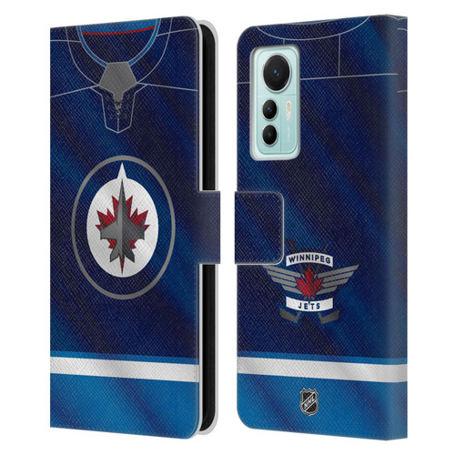 NHL Winnipeg Jets Jersey Leather Book Wallet Case Cover For Xiaomi 12 Lite