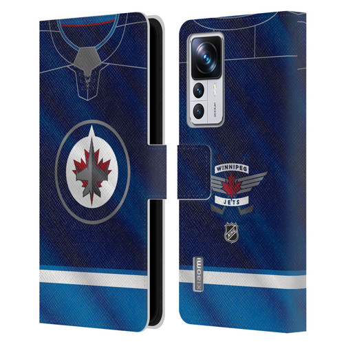 NHL Winnipeg Jets Jersey Leather Book Wallet Case Cover For Xiaomi 12T Pro