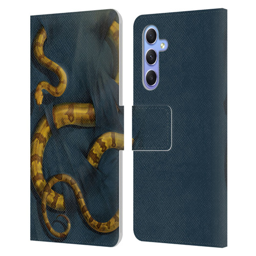 Vincent Hie Animals Snake Leather Book Wallet Case Cover For Samsung Galaxy A34 5G