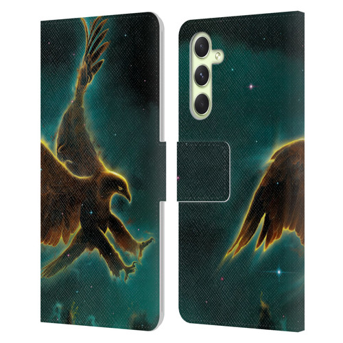 Vincent Hie Animals Eagle Galaxy Leather Book Wallet Case Cover For Samsung Galaxy A54 5G