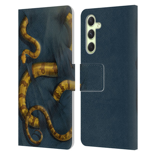 Vincent Hie Animals Snake Leather Book Wallet Case Cover For Samsung Galaxy A54 5G