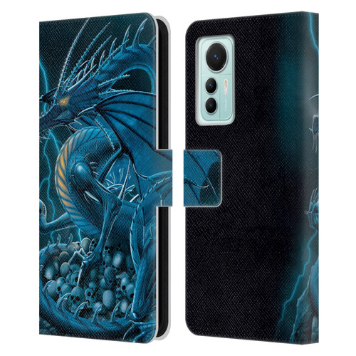 Vincent Hie Dragons 2 Abolisher Blue Leather Book Wallet Case Cover For Xiaomi 12 Lite