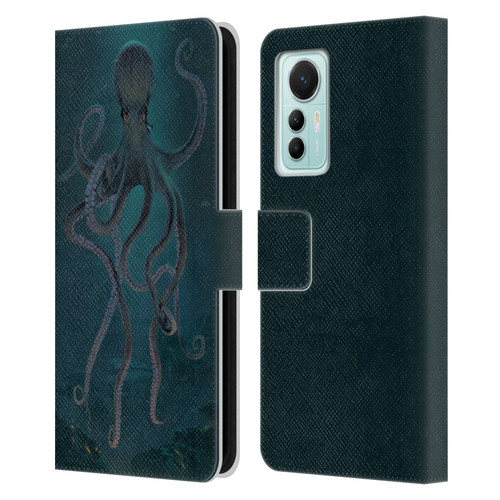 Vincent Hie Underwater Giant Octopus Leather Book Wallet Case Cover For Xiaomi 12 Lite