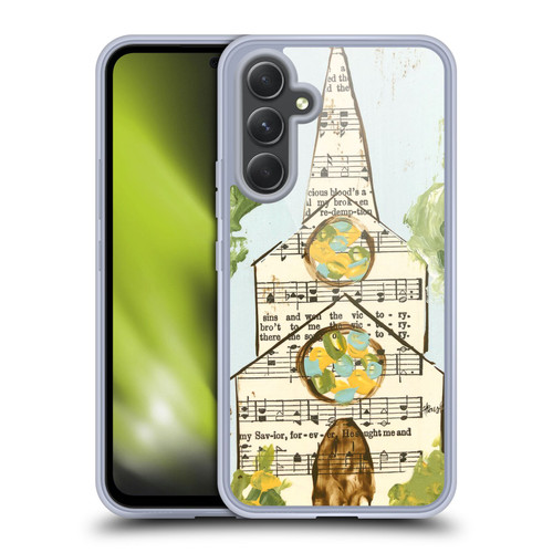 Haley Bush Church Painting Hymnal Page Soft Gel Case for Samsung Galaxy A54 5G