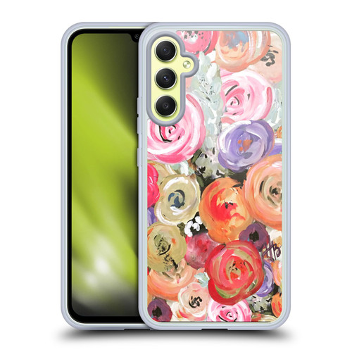 Haley Bush Floral Painting Colorful Soft Gel Case for Samsung Galaxy A34 5G